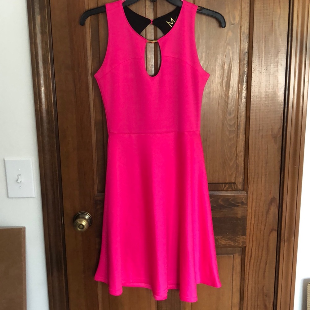 Midi hot pink dress